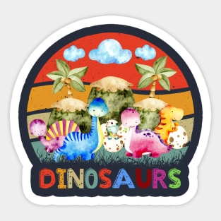 Cute Baby Dinosaurs Sticker